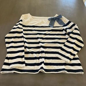 Talbots cotton top with bow